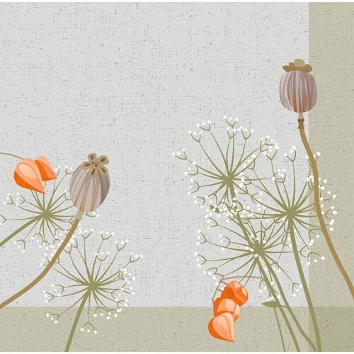 DUNI Dunisoft Serviette 40x40 cm 1/4F.Vintage Herbarium