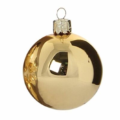 Christmas balls Ø 8cm shiny gold