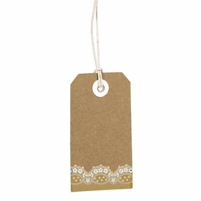 Hang tags Paisley fond 4.5x8cm