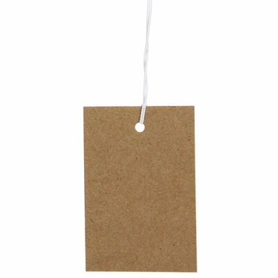 Etiquetas colgantes papel kraft marrón 4x6cm