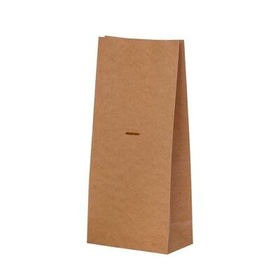 Block bottom bag Uni brown 12x6.5x26cm
