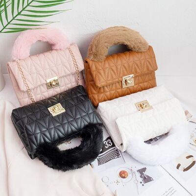 Elegant Fashion Plush Tote Bag