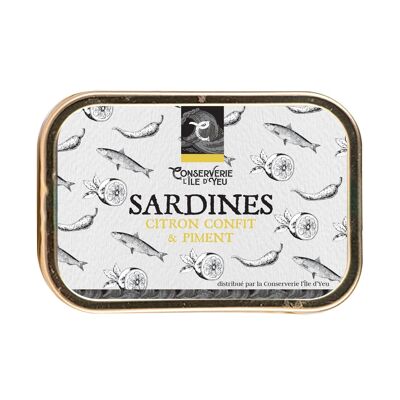 TIN SARDINE CONFIT LEMON AND PEPPERS - 115 GR