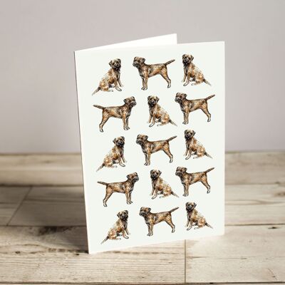 Border Terrier Dog Single Greeting Card