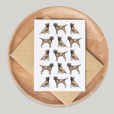 Carte de vœux pour chien Border Terrier