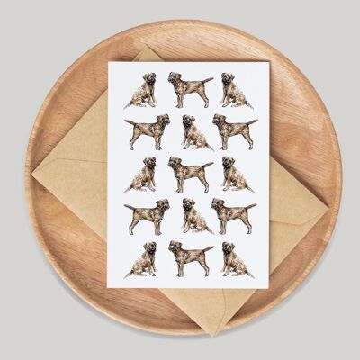 Border Terrier Dog Single Greeting Card