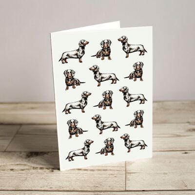 Dachshund Dog Single Greeting Card