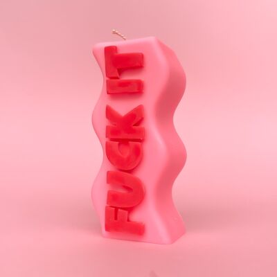 Bougie décorative FUCK IT - Rose/Rouge