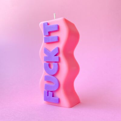 Bougie décorative FUCK IT - Rose/Violet