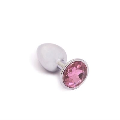 Plug anale piccolo in metallo rosa Pim