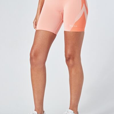 TWILL ACTIVE RECYCELTE COLOR BLOCK BODY FIT RADSHORTS – KORALLE