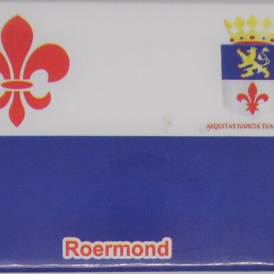 Kühlschrankmagnet Fahne mit Wappen Roermond