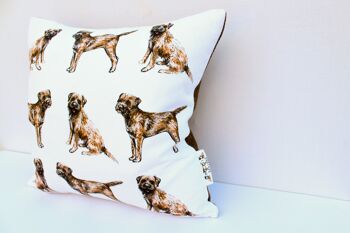 Coussin grand Border Terrier fait à la main 3