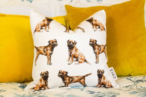 Handmade Large Border Terrier Cushion