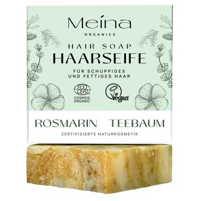 Hair soap with rosemary and tea tree