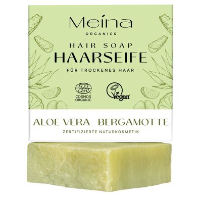Hair soap with aloe vera and bergamot