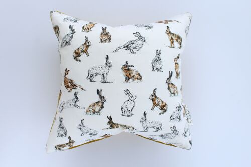 Handmade Large Hares Cushion