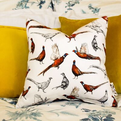 Handmade Large Pheasants Cushion