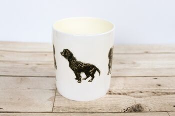 Tasse en porcelaine de Cocker Spaniel noire imprimée à la main 3