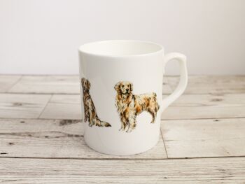 Tasse en porcelaine de chien Golden Retriever imprimée à la main 1