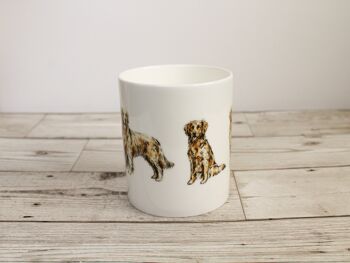 Tasse en porcelaine de chien Golden Retriever imprimée à la main 2