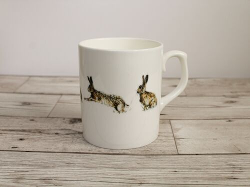 Hand Printed Hares Bone China Mug