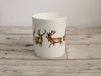 Tasse en porcelaine de cerf en os de cerf imprimé à la main 2