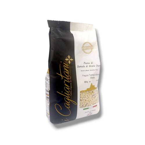 Pasta - Fregola Media Tostata e Trafilata al Bronzo 500g - Prodotto Tipico Sardegna