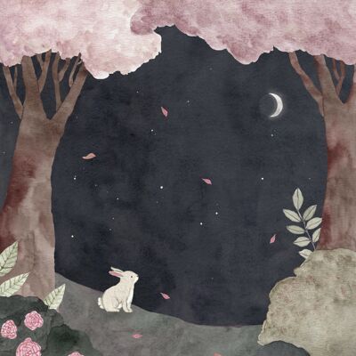 Stampa artistica della foresta di primavera