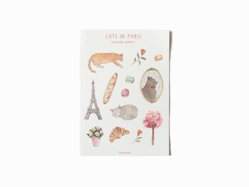 Cats In Paris Sticker Sheet 3