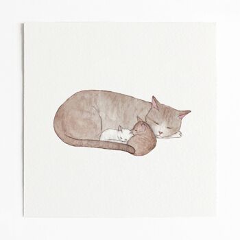 Mama Cat Art Print - Without envelope 1