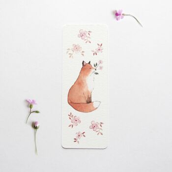 Floral Fox Bookmark 1