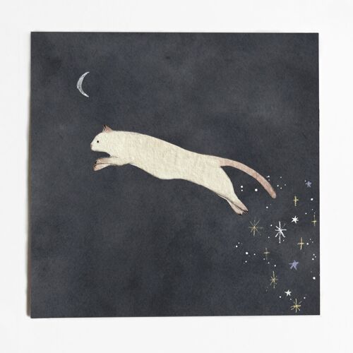 Twilight Cat Art Print - Without envelope