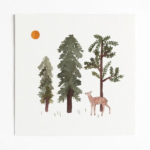 Woodland Art Print - Without envelope