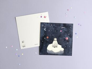Space Penguin Art Print - Without envelope 2