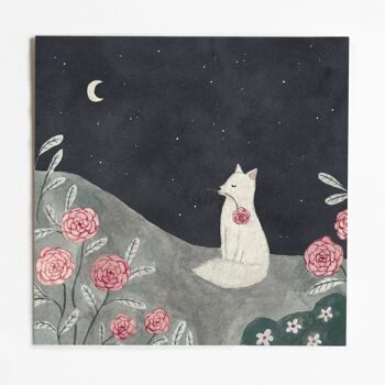 Moonlight Fox Art Print - Without envelope 1