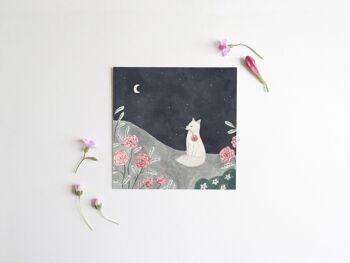 Moonlight Fox Art Print - Without envelope 3