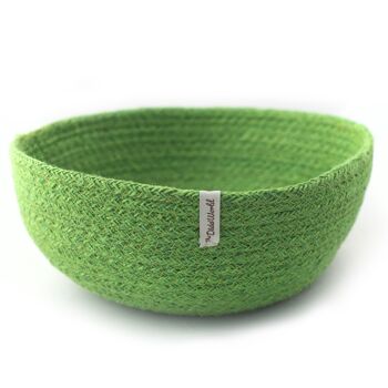 Panier Rond en Jute Couleur Vert 1