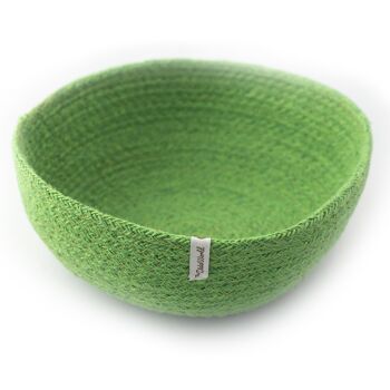 Panier Rond en Jute Couleur Vert 2