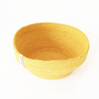 Bol rond en jute jaune 2