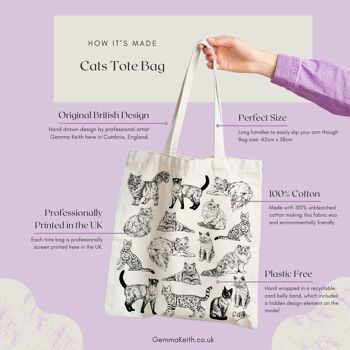 Sac fourre-tout en coton Cats 2