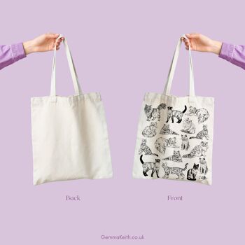 Sac fourre-tout en coton Cats 6