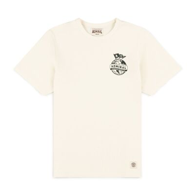 The Admiral Globe T-Shirt - Gyr White