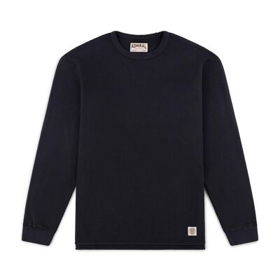 Granby Waffle Long Sleeve T-Shirt - Foax Black