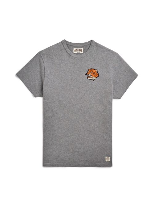 Tiger Head Chenille Logo T-shirt - Condor Grey Marl