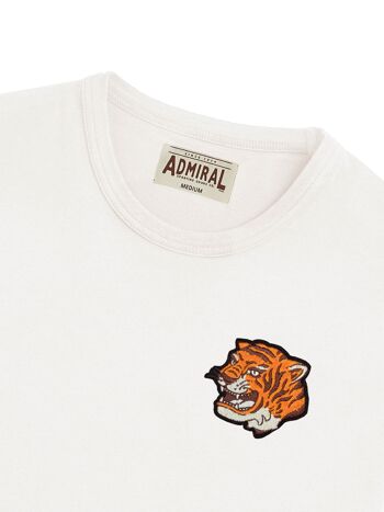 T-shirt Tiger Head Chenille Logo - Blanc Gyr 2