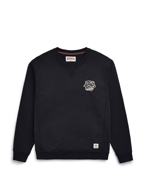 Tiger Head B/W Chenille Logo Sweatshirt - Kite Black