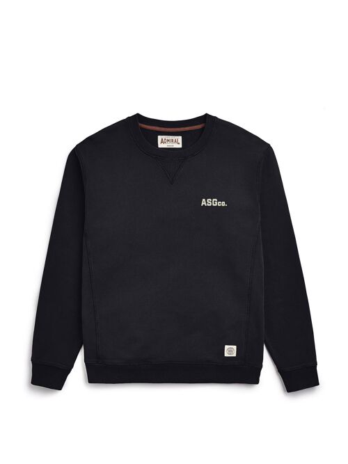 ASGco. Strip Chenille Logo Sweatshirt - Kite Black