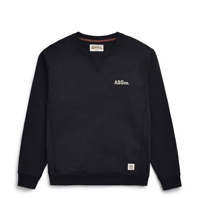 ASG co. Sudadera con logo de chenilla a rayas - Negro cometa