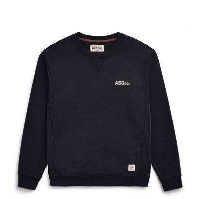 ASGco. Strip Chenille Logo Sweatshirt - Kite Black